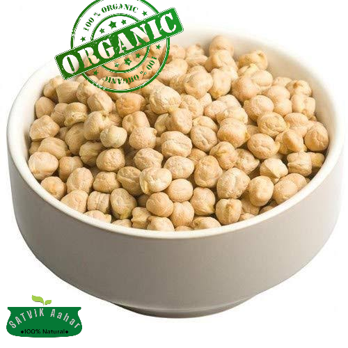 SATVIK Aahar 100% Organic Unpolished Kabuli Chana (Big Size), 1kg