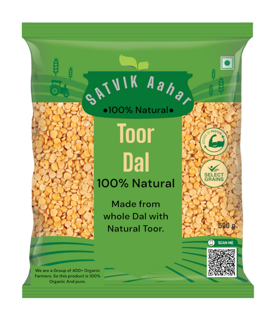 SATVIK Aahar 100% Organic Toor Dal/Arhar dal, 1 kg